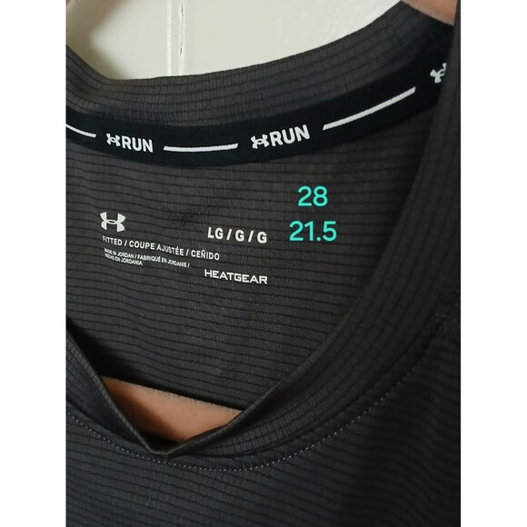 Under Armour Fitted HeatGear CoolSwitch RUN Graphic Athletic Shirt Mens L Gray - Picture 16 of 16